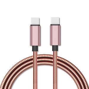 Cable USB Tipo C a Tipo C de 3.3 pies y 65W con Carga Rápida, Trenzado de Aluminio para Teléfonos Celulares y Dispositivos - Product Image 1