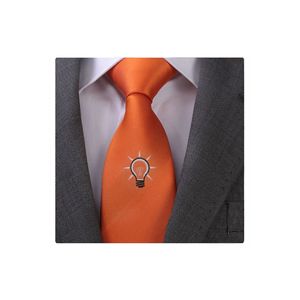Corbata de tela gris con logo para hombre, talla única, AKP - Product Image 1