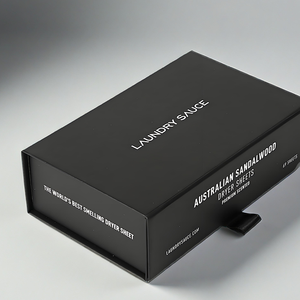 Từ hộp quà tặng tùy chỉnh màu đen sang trọng bao bì Hộp quà tặng hộp từ đóng cửa với thiết kế từ đóng nắp gấp - Product Image 3