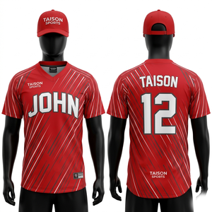 Camiseta de Softbol Premium de Poliéster 160 GSM, Verde Oliva con Rayas, Cierre de Botones, Logotipo Personalizado en Tela Tackle Twill - Product Image 5