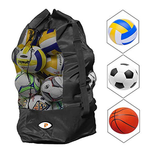 Heavy-Duty Oxford Mesh Sports Gym Backpack Volleyball Football Soccer Tennis <b>Ball</b> Sack with <b>String</b> Closure for Sports Use - Product Image 6
