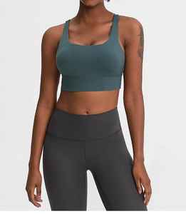 Soutien-gorge de yoga soutien-gorge de sport pour femmes entraînement haut court dos nu gymnastique rembourré Fitness soutien-gorge de course pour les femmes - Product Image 4