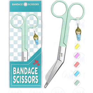 Tijeras de vendaje de Enfermería de acero inoxidable de calidad superior quirúrgica con estándar de seguridad de punta redonda - Product Image 1