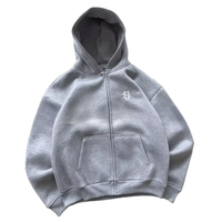 Sweat-shirt unisexe Y2K New Punk style streetwear américain, 100% coton, coupe oversize, doublure polaire, brodé, imprimé personnalisé, zippé, respirant