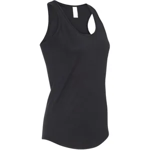 2023 Women Summer Wear Vest Solid Black Long Length Loss Fit Collection Premium Quality Gym Tank Top Singlet
