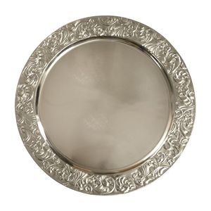 Plaque de chargeur en métal au design doré poli de luxe pour les repas de fête, les banquets et les mariages - Product Image 6