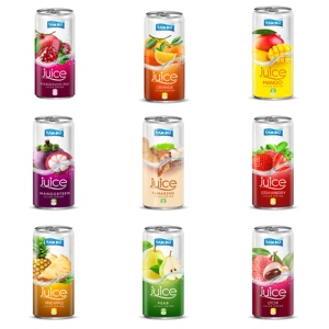 กระป๋องอลูมิเนียมบริสุทธิ์250มล. ทำจากธรรมชาติเขตร้อนรสผักผลไม้เวียดนาม - Product Image 6