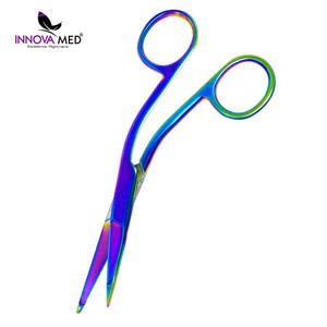 Tijeras para vendajes con revestimiento de plasma de titanio multicolor arcoíris, tijeras para vendajes de acero inoxidable, sostenibles de INNOVAMED - Product Image 3