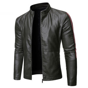 Men's <b>Leather</b> <b>Jackets</b> in Solid Colors Genuine <b>Leather</b> Made Full Sleeves Stylish Outdoor <b>Winter</b> <b>Leather</b> <b>Jackets</b> for Men - Product Image 4