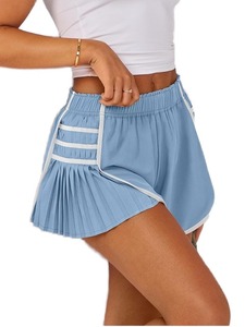 Logotipo personalizado Poliéster Secado rápido Correr Deportes Ropa atlética con cordón elástico Entrenamiento Yoga Pantalones cortos para mujeres - Product Image 3