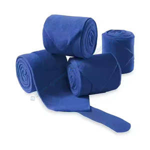 Ensemble de bandages de polo pour chevaux personnalisable, en polaire douce, produits équestres pour l'équitation, avec logo de marque - Product Image 1