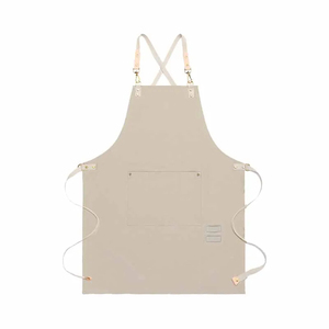 Restaurante Barista Cocina Algodón Lienzo Delantal Logotipo Personalizado Con Bolsillos - Product Image 3