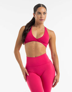 Conjunto de Yoga de 2 Piezas para Mujer, Talla Grande, Color Rosa Intenso, Personalizado, OEM, Leggings Ajustados con Cintura Alta, Elásticos y Flexibles - Product Image 2