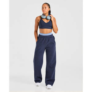 Soutien-gorge de sport à dos croisé bleu marine profond flatteur décolleté en V à bretelles dans le dos soutien-gorge de sport Fitness pour femmes adultes à fort impact vente en gros - Product Image 4