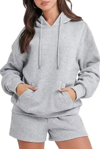 Vêtements décontractés Ensembles de sweats à capuche et de shorts de qualité supérieure pour femmes Vêtements de mode Ensembles de sweats à capuche et de shorts pour femmes - Product Image 3