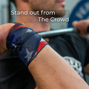 Support de poignet unisexe multicolore en néoprène avec logo personnalisé par sublimation, bandes élastiques pour la gym, le sport, la musculation, la sécurité et la protection élevée - Product Image 3