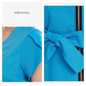 Wholesale Short Sleeve Nurse <b>Scrubs</b> Suit Stand Collar <b>Scrub</b> <b>Sets</b> for Unisex Spandex Material Hospital Use - Product Image 5