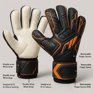 Gants de gardien de but en cuir respirant de haute qualité dernier style pour les sports de plein air - Product Image 3