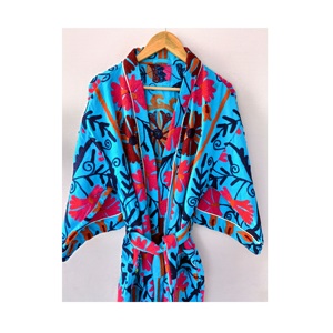 Peignoir Kimono en pur coton pour dames de fournisseur et fabricant indiens prix d'usine en gros - Product Image 1