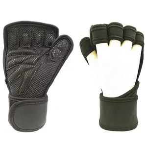 Nouveaux gants de sport d'été en polyester à demi-doigts pour la musculation, avec sangle de poignet réglable, antidérapants, pour usage extérieur - Product Image 1