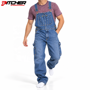 Salopettes en jean vintage pour hommes avec bretelles réglables, vente en gros pour détaillants de mode, approvisionnement en vrac - Product Image 4