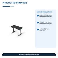 Bureau de jeu électrique réglable en hauteur avec plateau de 1400 x 600 mm et contrôleur de mémoire à moteur unique