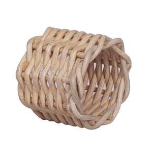 Anneau de serviette en perles de bois naturel marron pour décoration de noël et de mariage - Product Image 3