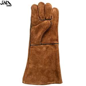 Guantes de soldadura semicuero resistentes al calor DE TRABAJO DE SEGURIDAD INDUSTRIAL resistentes personalizados - Product Image 1