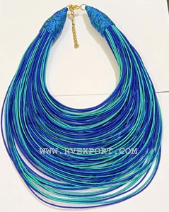 สร้อยคอทองคำสไตล์โบฮีเมียนแบบออร์โธดอกซ์สำหรับทุกเพศ  งานแฮนด์เมดประดับด้วยหินอาเกตเทียม  งานฝีมือประณีต  สายโซ่แบบถัก  ตัวล็อคแบบกรงเล็บ  เหมาะสำหรับวันครบรอบ - Product Image 1