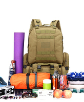 Sac à dos multifonctionnel imperméable de 55L pour l'extérieur, sac à dos de randonnée de grande capacité, sac à dos tactique