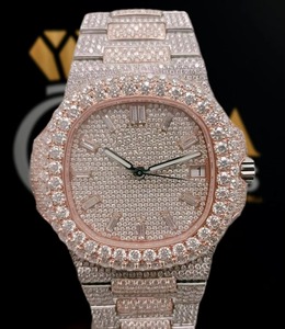 Reloj de Diamantes Moissanite con Incrustaciones de Oro Rosa de Alta Gama y Calidad de Exportación para Mujer, Estilo y Fiestas, Disponible al Mejor Precio - Product Image 4