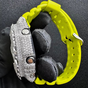 Ice Out VVS Moissanite Diamond Watch Band Reloj completo de hip hop Reloj automático de lujo con correa de goma para hombres - Product Image 6