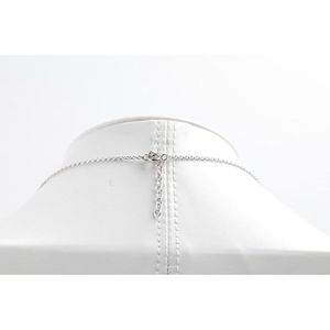 Collier papillon fleur en zircon plaqué rhodium - Cadeau idéal pour les fiançailles et les anniversaires - Product Image 5