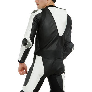Traje de carreras de cuero de vaca a la moda para hombres, equipo de montar en bicicleta de cuero Real, ropa deportiva estampada, chaqueta de seguridad para motocicleta, Invierno para adultos - Product Image 4