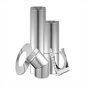 Système de cheminée à <span class=keywords><strong>paroi</strong></span> <span class=keywords><strong>simple</strong></span> en acier inoxydable, tuyau de cheminée pour poêles à bois - Accessoires pour cheminée - Product Image 1