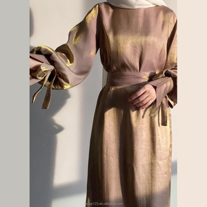 Calidad Premium Nuevas llegadas Ropa islámica de alta calidad Vestidos Abaya de manga larga súper sedosos Mujeres Abaya - Product Image 4