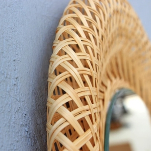Modern Design Cheap Wholesale Wall Decoration Rattan <b>Mirrors</b> <b>Frame</b> Antique Round <b>Mirrors</b> Wooden <b>Mirrors</b> Vintage Handmade <b>Mirrors</b> - Product Image 3