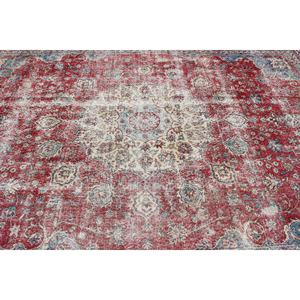 Alfombra de 8.6x12 pies, Alfombra Turca Vintage, Alfombra con Rayas Rojas - Product Image 5