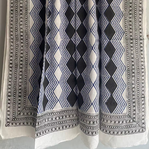 Jaipur bloque de mano impreso 100% bufanda de algodón Jaipur tradicional hecho a mano bufanda transpirable Boho Chic hecho a mano suave bufanda de algodón - Product Image 1