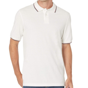 High Quality Men's Casual <b>Summer</b> for Shirts Custom Short Sleeve Anti-Shrink Breathable 180g Embroidery <b>Decoration</b> Solid Knitted - Product Image 1