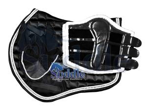 Juego de 3 Almohadillas de Montar a Caballo de Alta Calidad Personalizables, con Forro de Tela Cómodo, Equipo Ecuestre Color Borgoña - Product Image 3