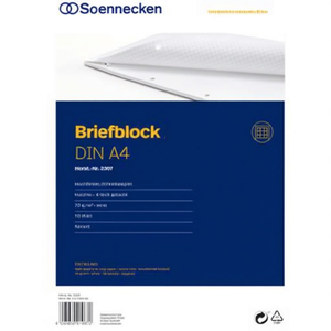 สมุดจดบันทึก Soennecken DIN A4 แบบมีเส้นตาราง 70 กรัม/ตร.ม. สีขาว 50 แผ่น - Product Image 2