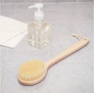 Made in Japan Premium Quality <b>Bath</b> and Shower Item Boar Bristle Body <b>Brush</b> Natural Wood Handle - Product Image 4