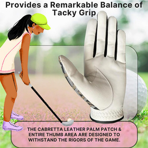 Guantes Cabretta duraderos para mujer con impresión de etiquetas de logotipo bordado personalizado y opciones de marca personalizadas - Product Image 4
