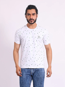 Vente chaude 100% coton T-Shirt mode impression coupe régulière extensible col rond demi manches pour tous les jours décontracté confort sorties - Product Image 2