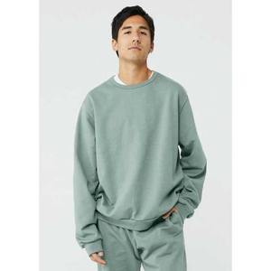 Sudadera de lana con estampado de peso pesado de algodón 100% de gran tamaño Unisex, jersey de cuello redondo con logotipo personalizado, sudaderas con capucha de invierno para hombres - Product Image 1