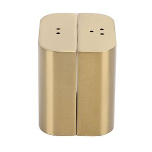Elegante Juego de Salero y Pimentero de Latón con Textura Única y Forma Estilosa, Ideal para Arreglos de Mesa Minimalistas y Maximalistas - Product Image 5
