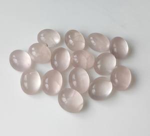 3x5mm-20x30mm ควอตซ์ทรงรีสีชมพูกุหลาบธรรมชาติพรีเมี่ยมอัญมณีทรงหลวมทำด้วยมือแบบแบนหลังเรียบสำหรับทำเครื่องประดับขายส่ง - Product Image 5