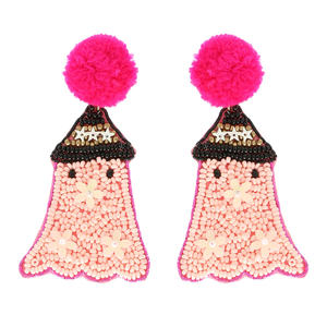 ต่างหูปักลูกปัดหลากสีพร้อมลูกปัดแก้ว100% ที่ออกแบบมาสำหรับเทศกาลที่หรูหราและแฟชั่นประจำวันแบบพรีเมี่ยม - Product Image 4