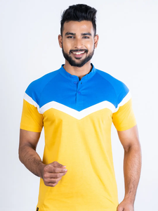 Vente chaude Premium Mercerisé Imprimé pour Polo Neck Demi Manches T-Shirt 100% Confortable Élégant Casual Wear Mode Régulier - Product Image 2